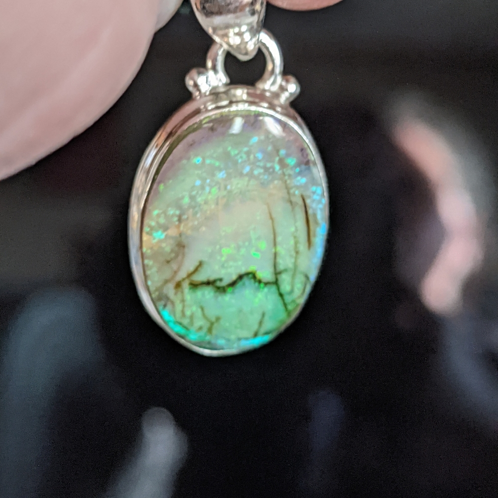 *SOLD* Sterling Opal .925 Silver Pendant - Picture 7 of 8